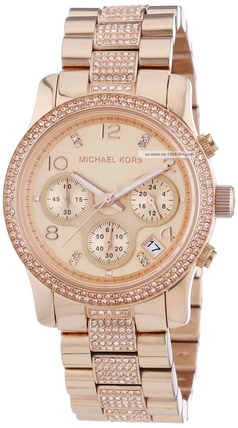 michael kors uhr damen gold braun|michael kors rose gold watch.